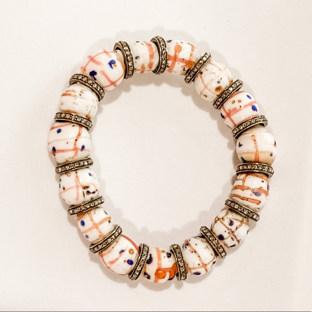 Devon Page McCleary Afr. Bead and Pavé 💎 bracelet